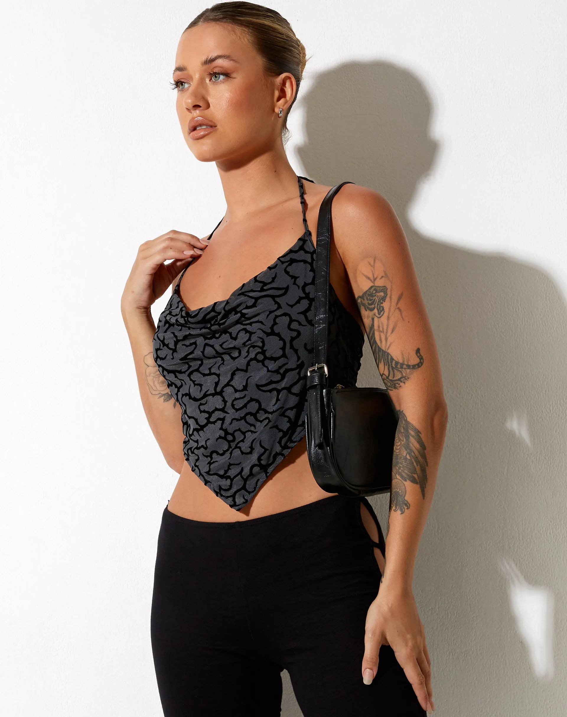 Ketia Crop Top in Tribal Flock