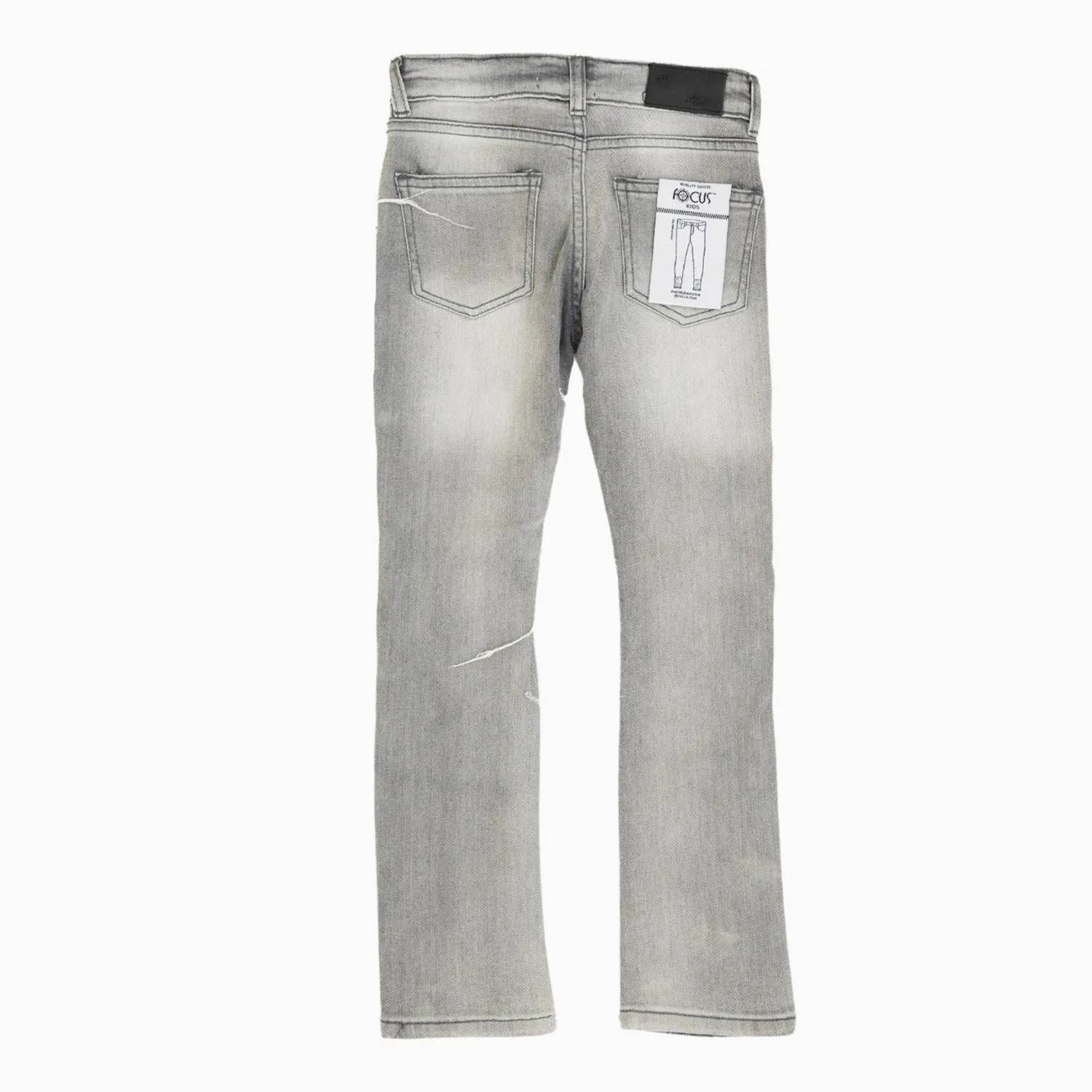 Kid's Ripped Stack Skinny Denim Pant