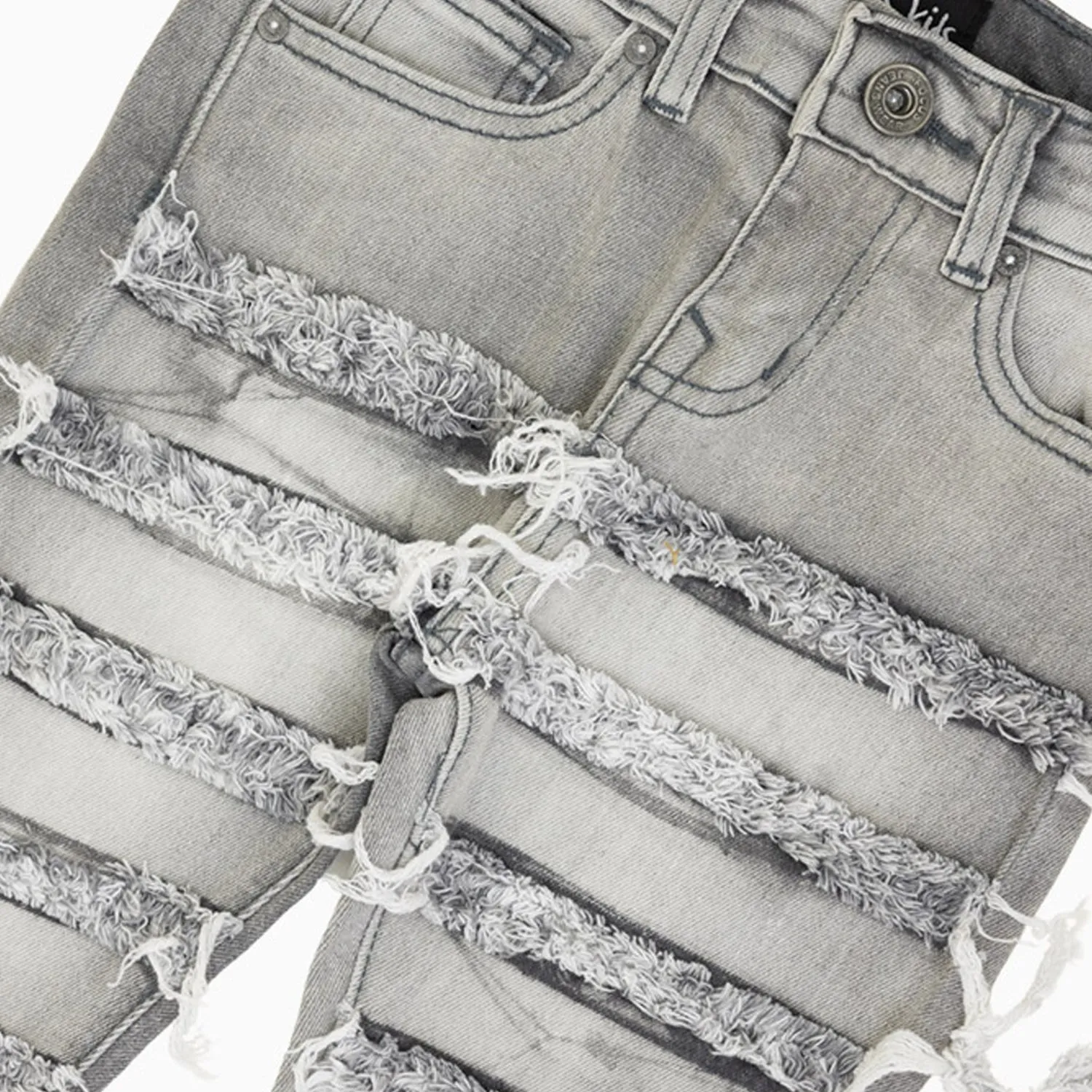 Kid's Ripped Stack Skinny Denim Pant