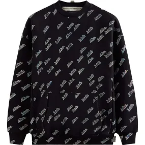 Kith For Advisory Board Crystals Holographic Print Crewneck Sweatshirt, Black