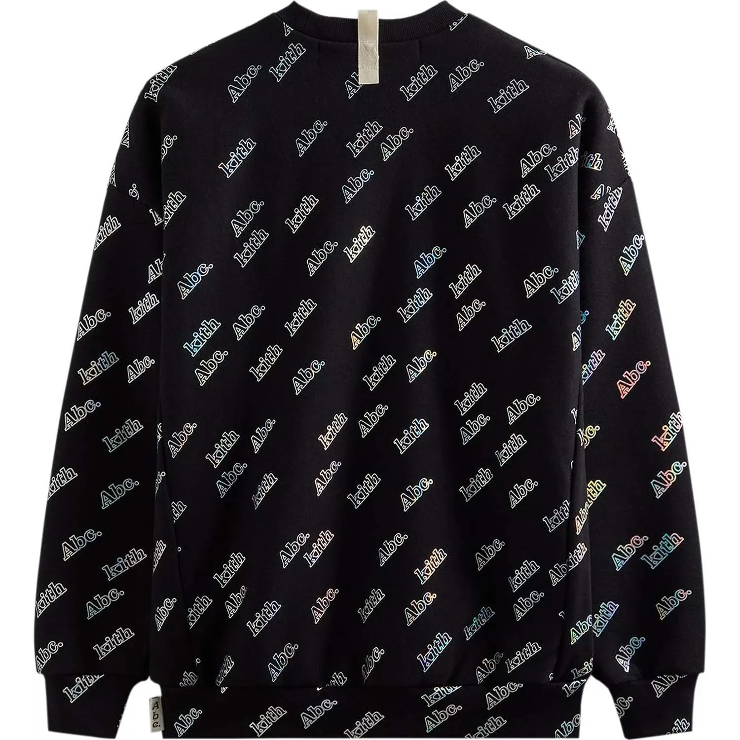 Kith For Advisory Board Crystals Holographic Print Crewneck Sweatshirt, Black