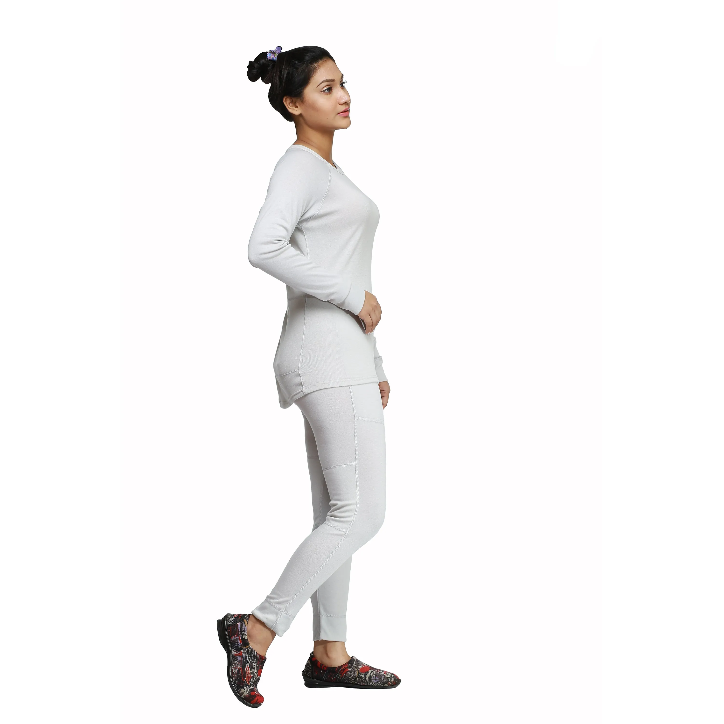 Ladies Winter Long Johns 2 Piece Thermal Underwear Set