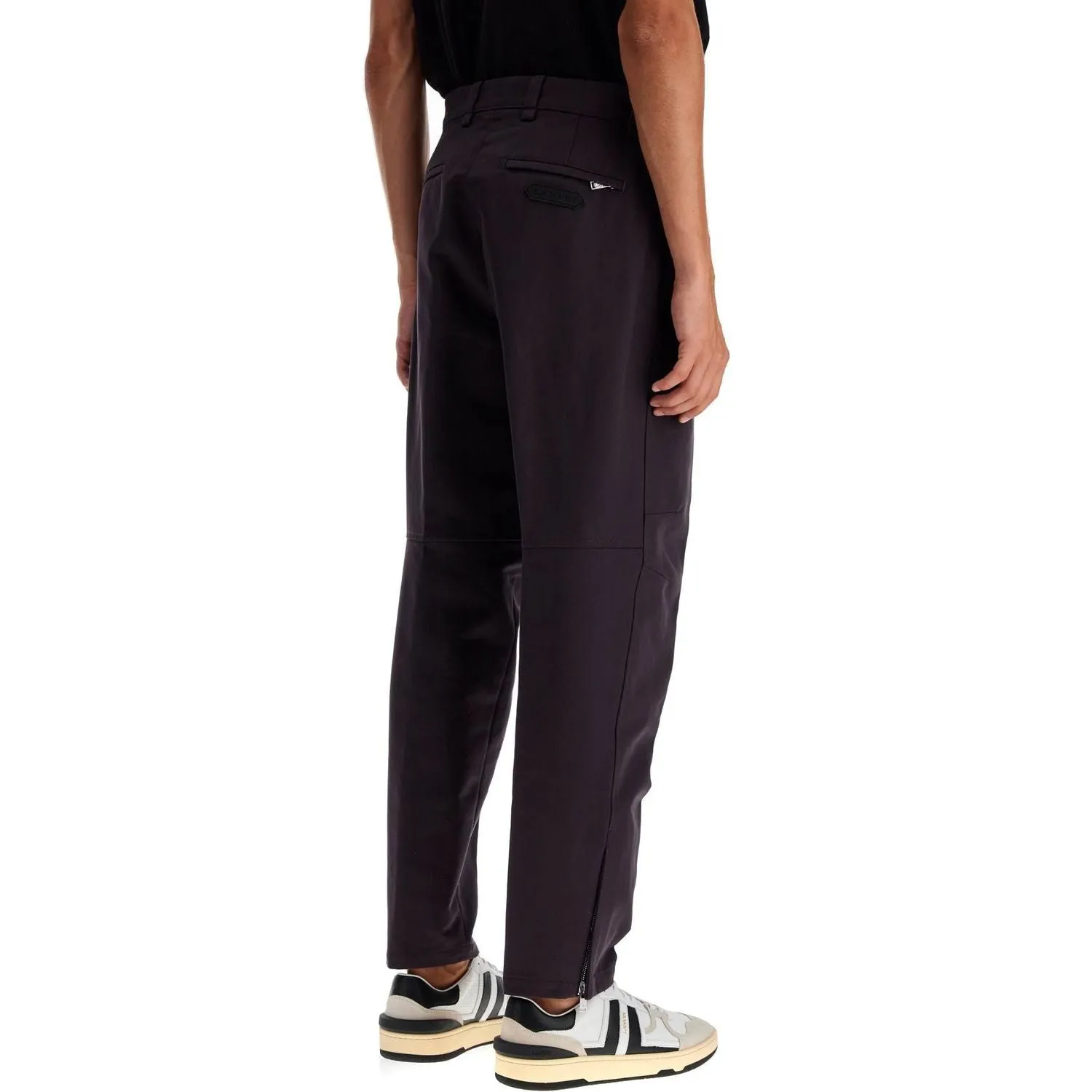 Lanvin biker gabardine trousers