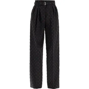 Lanvin wide plumetis trousers