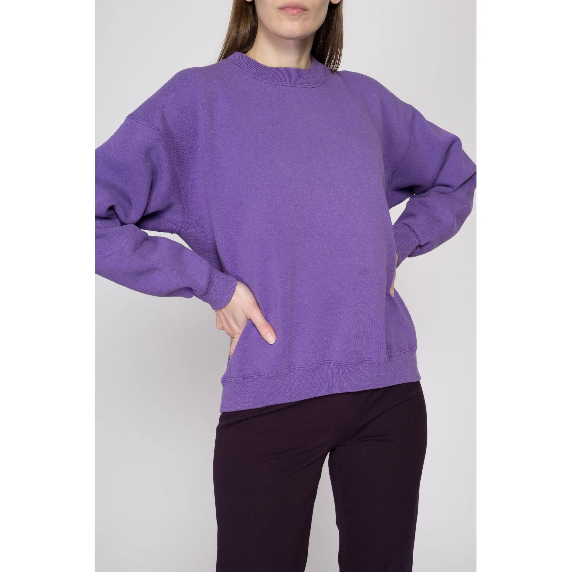 Large 90s Lee Purple Crewneck Sweatshirt