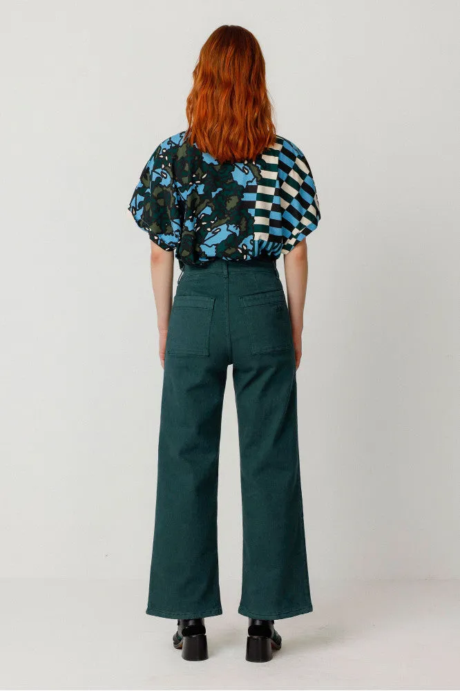 LAST ONE in 36 - Ainhize Trouser - Dark Green