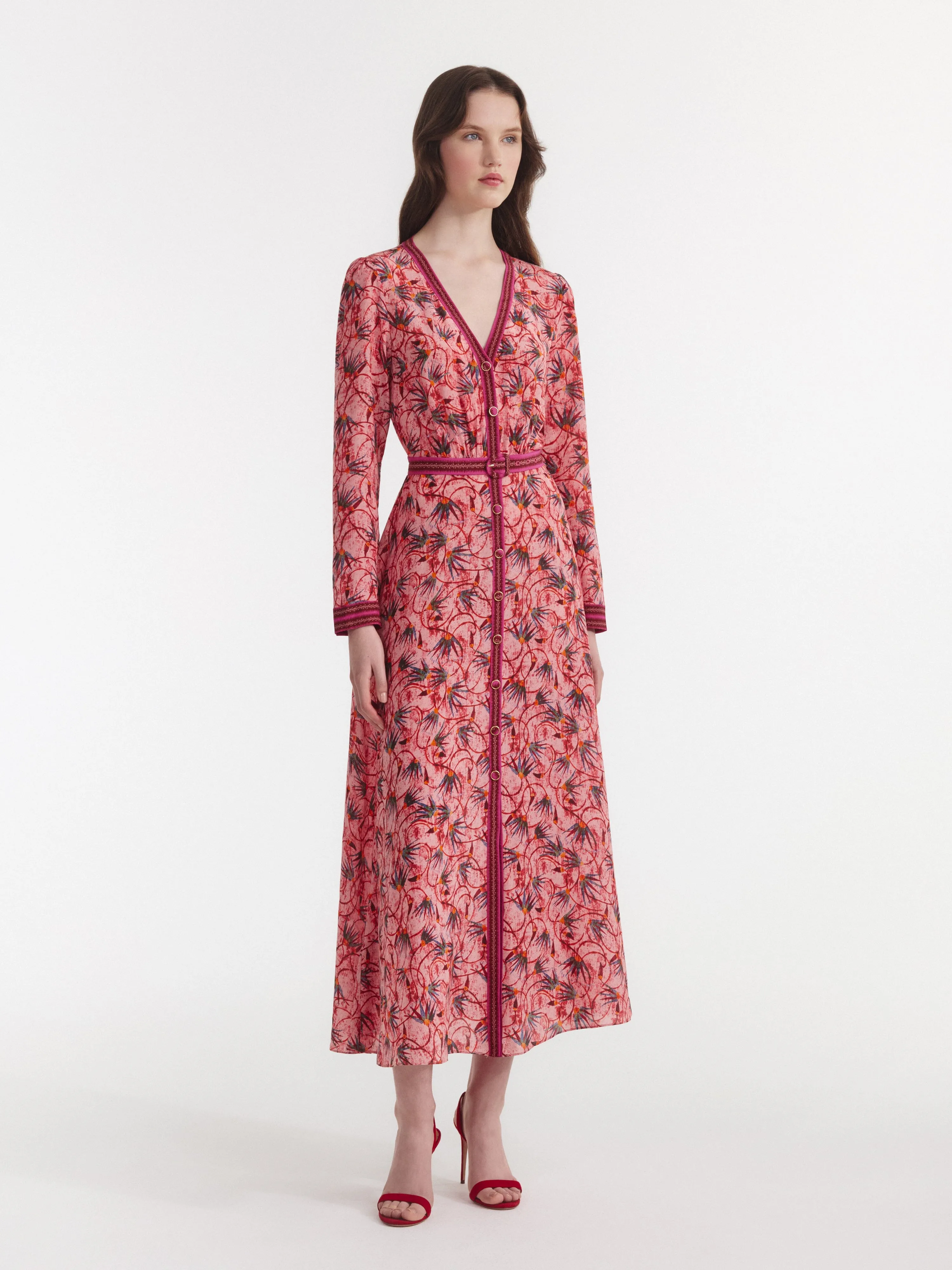 Lea Shirt Dress in Padma Hibiscus