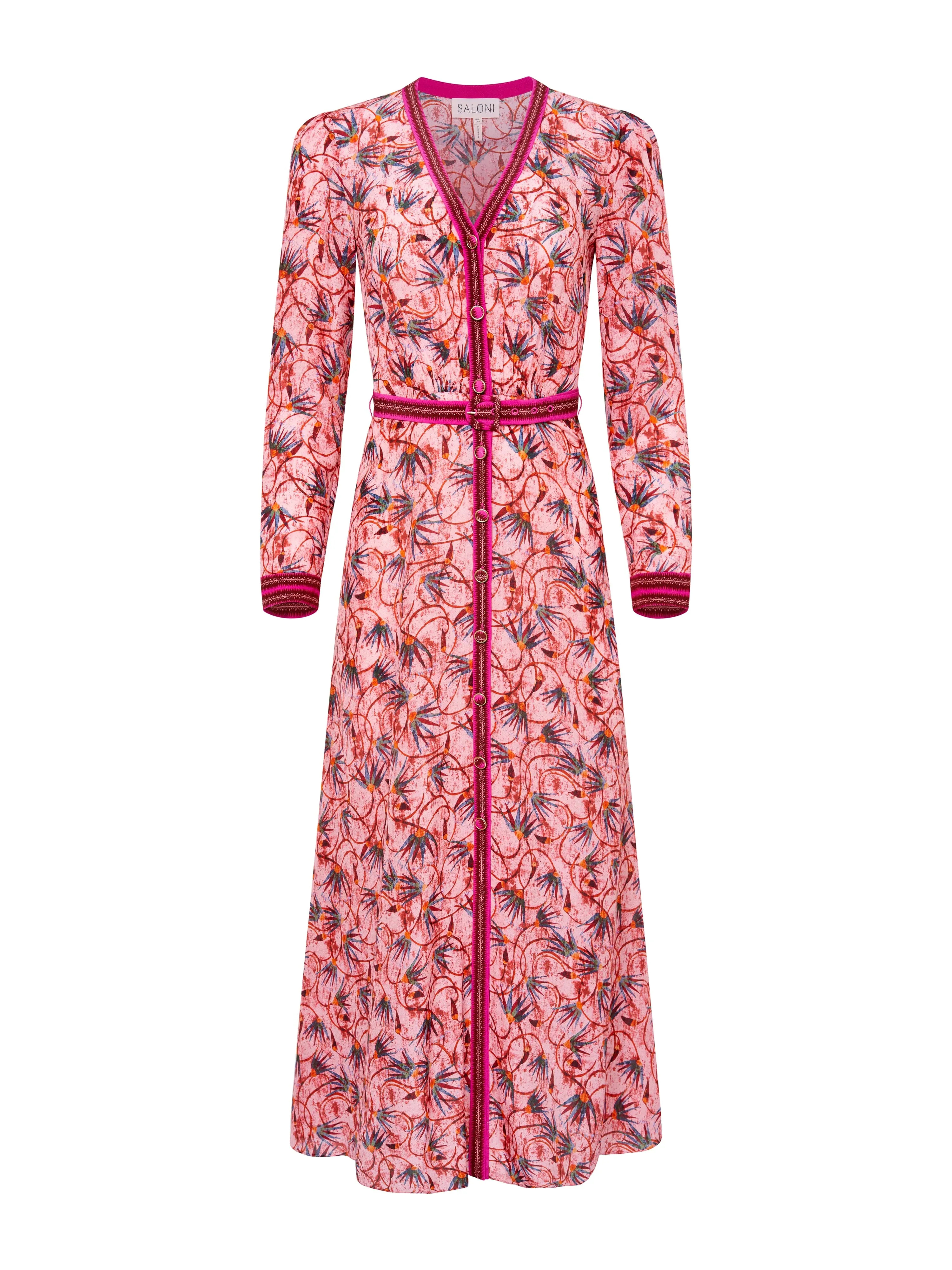 Lea Shirt Dress in Padma Hibiscus