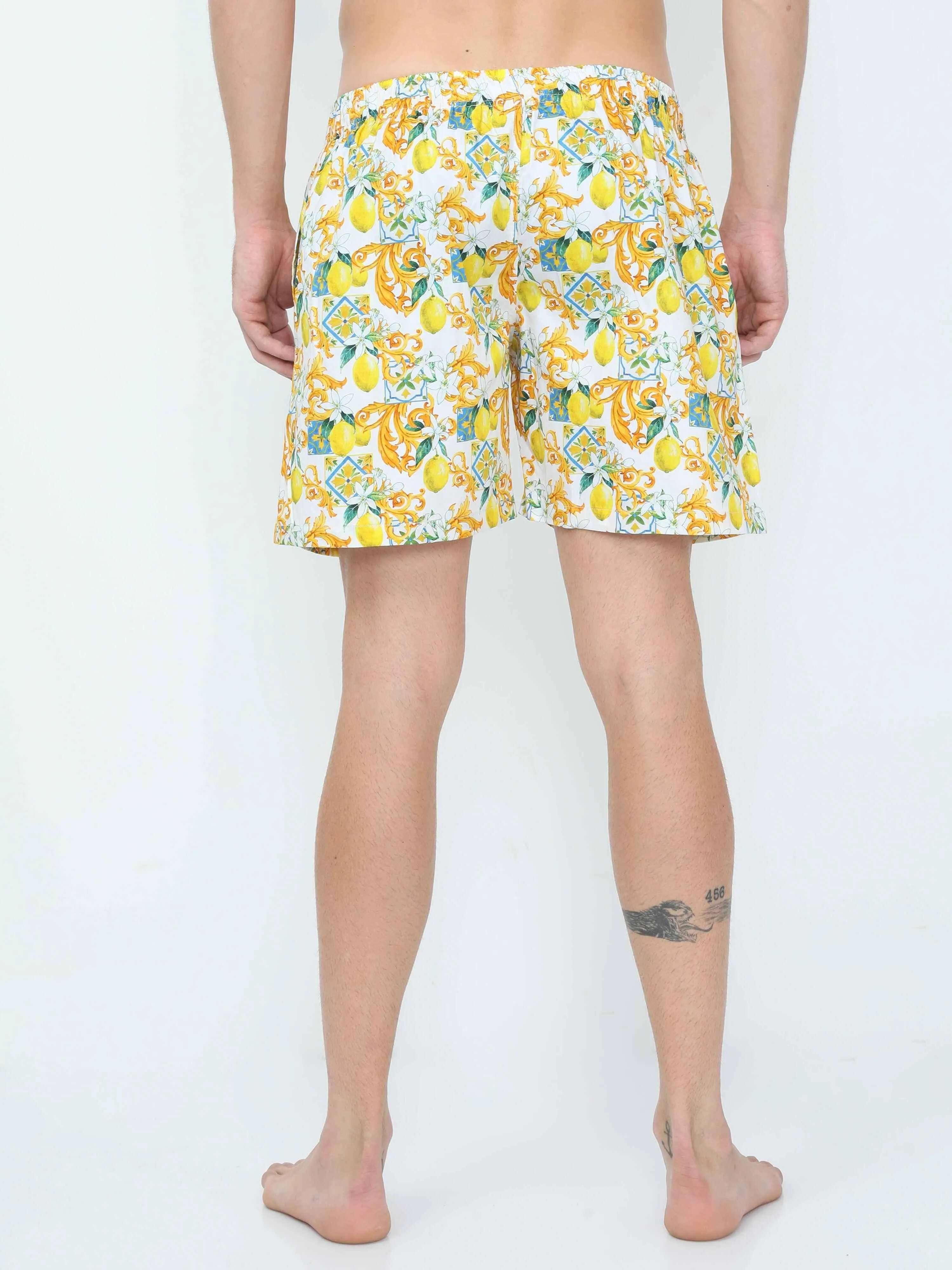 Lemon Cross Digital Printed Men's Boxer