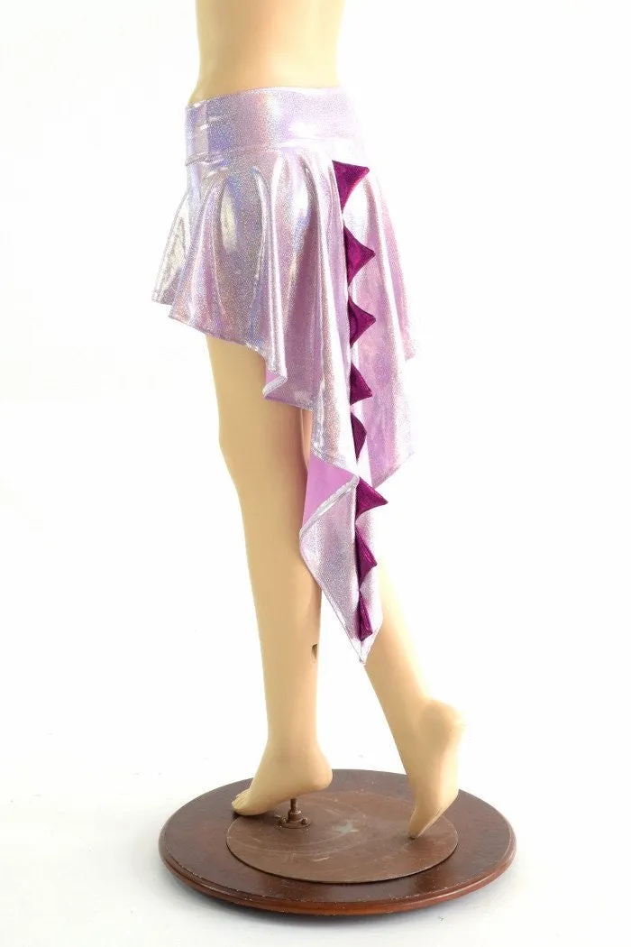 Lilac Purple Holographic  Dragon Tail Skirt