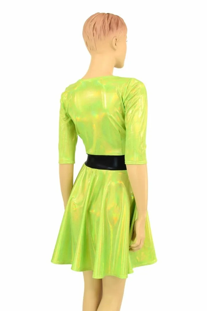 Lime "Buttercup" Skater Dress