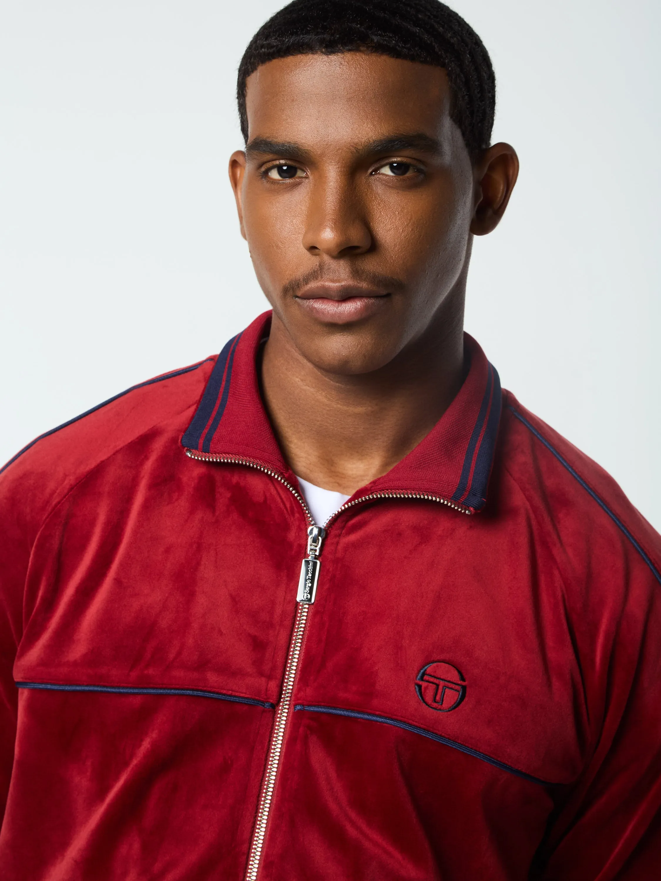 Lioni Velour Track Jacket- Sun Dried Tomato