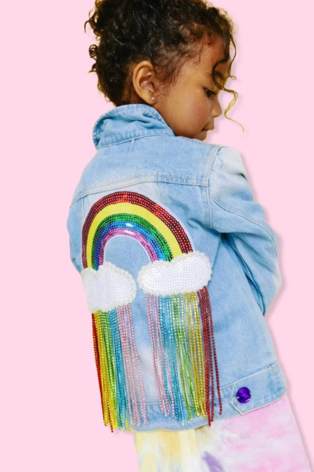 Lola and The Boys Crystal Rain Denim Jacket