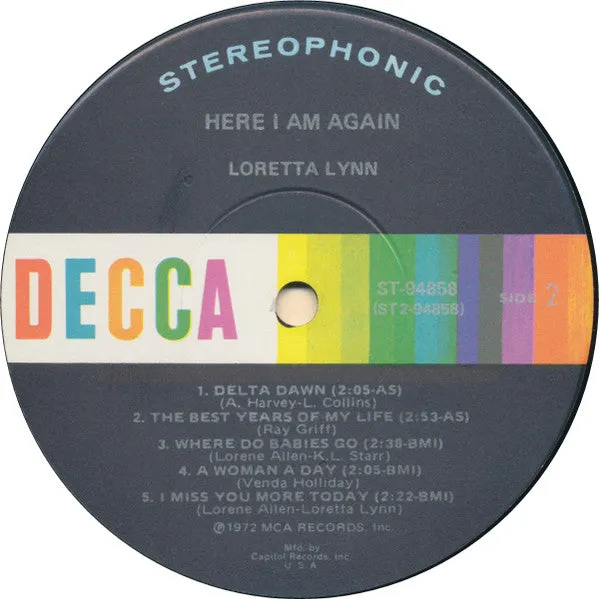 Loretta Lynn - Here I Am Again (LP, Album, Club, Jac) (NM or M-)