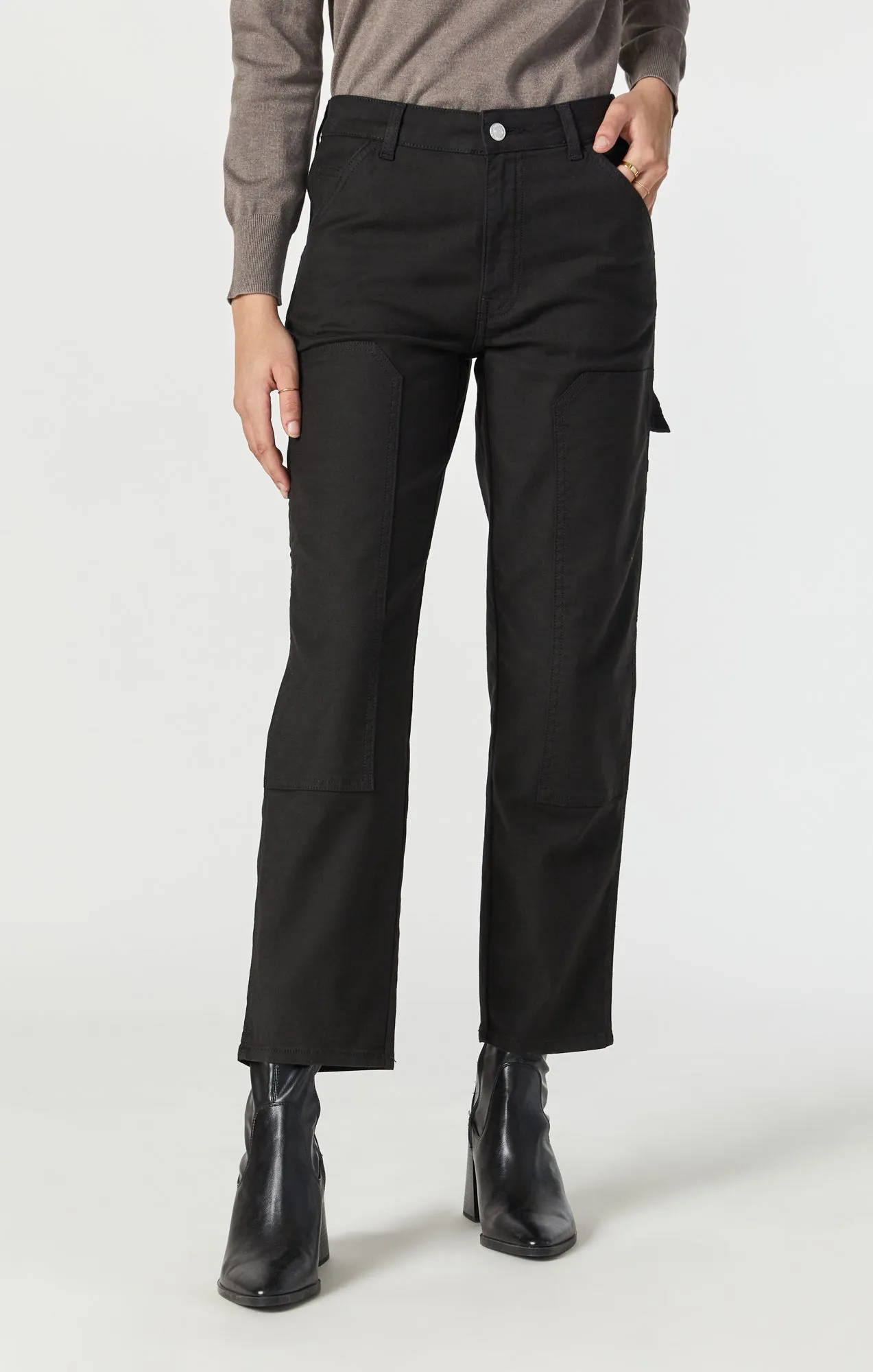 LUISA STRAIGHT LEG IN BLACK LUXE TWILL