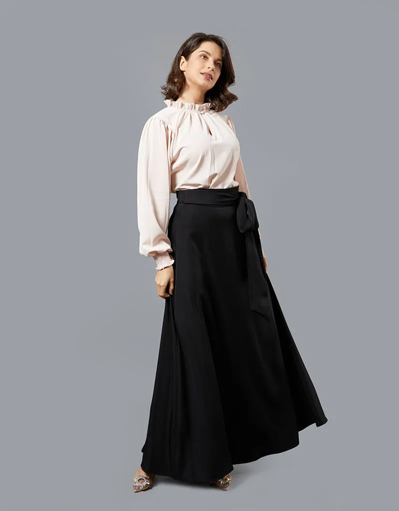 Lustrous A Line Skirt