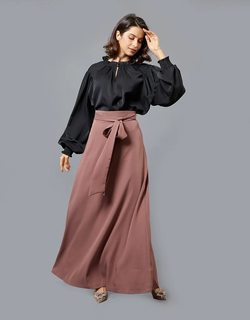 Lustrous A Line Skirt