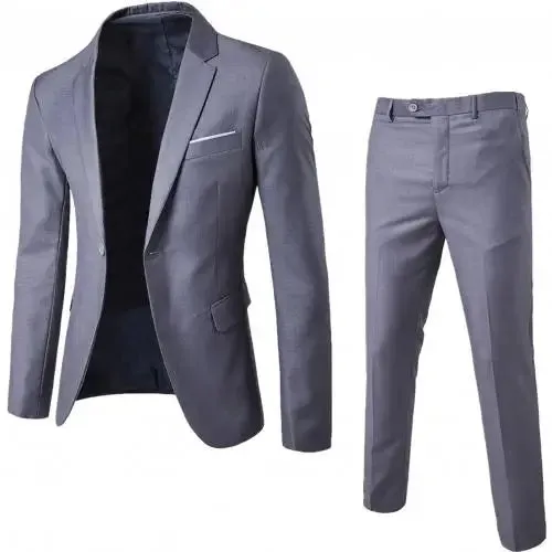 Luxurious Desing Men 2 Pieces Tuxedo Blazers Suit Sets Elegant Business Style