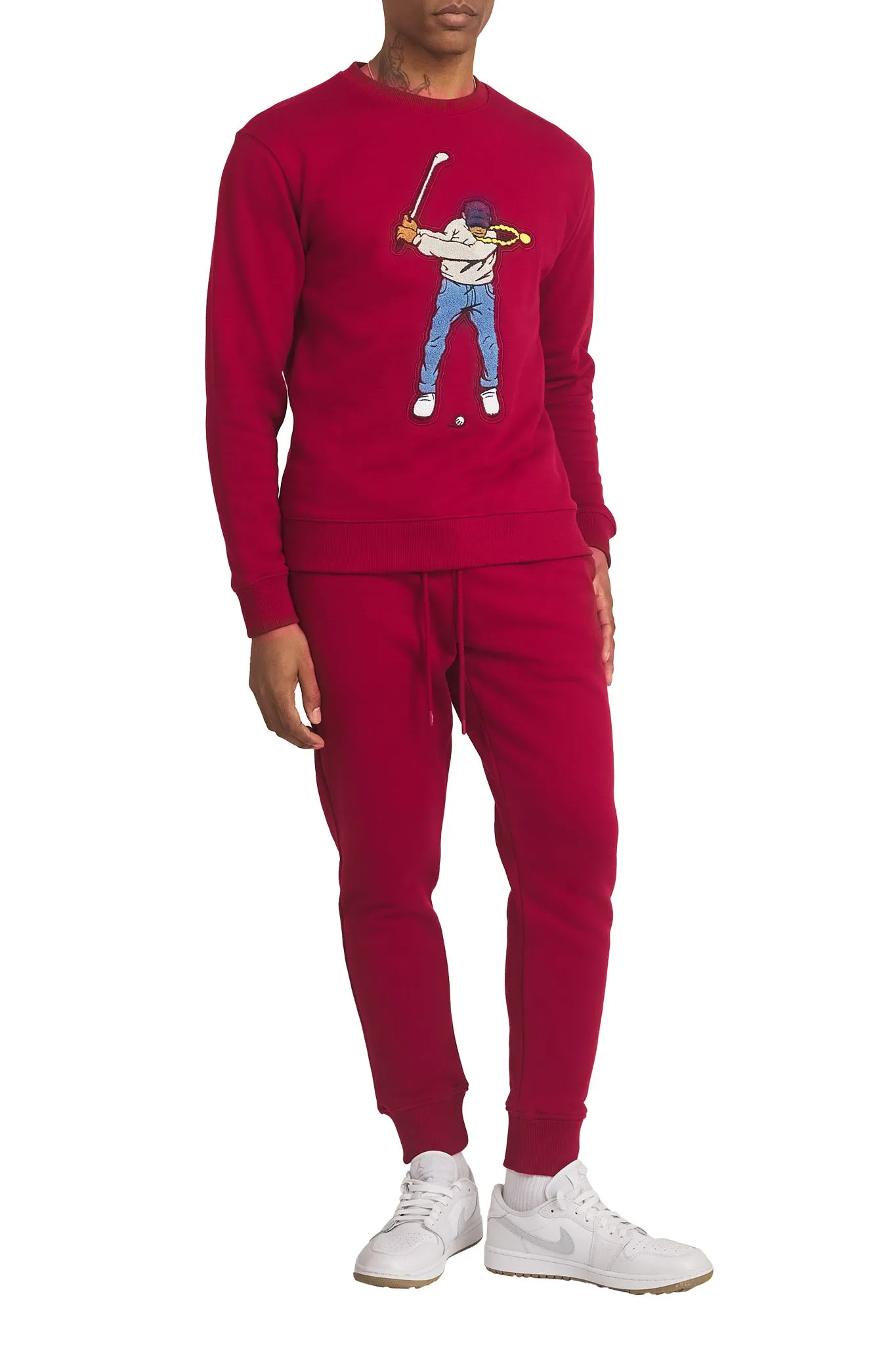 M-Red Men's Core Fleece Swingman Crew