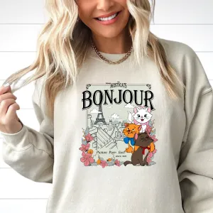 Magical French Cats Crewneck Sweatshirt