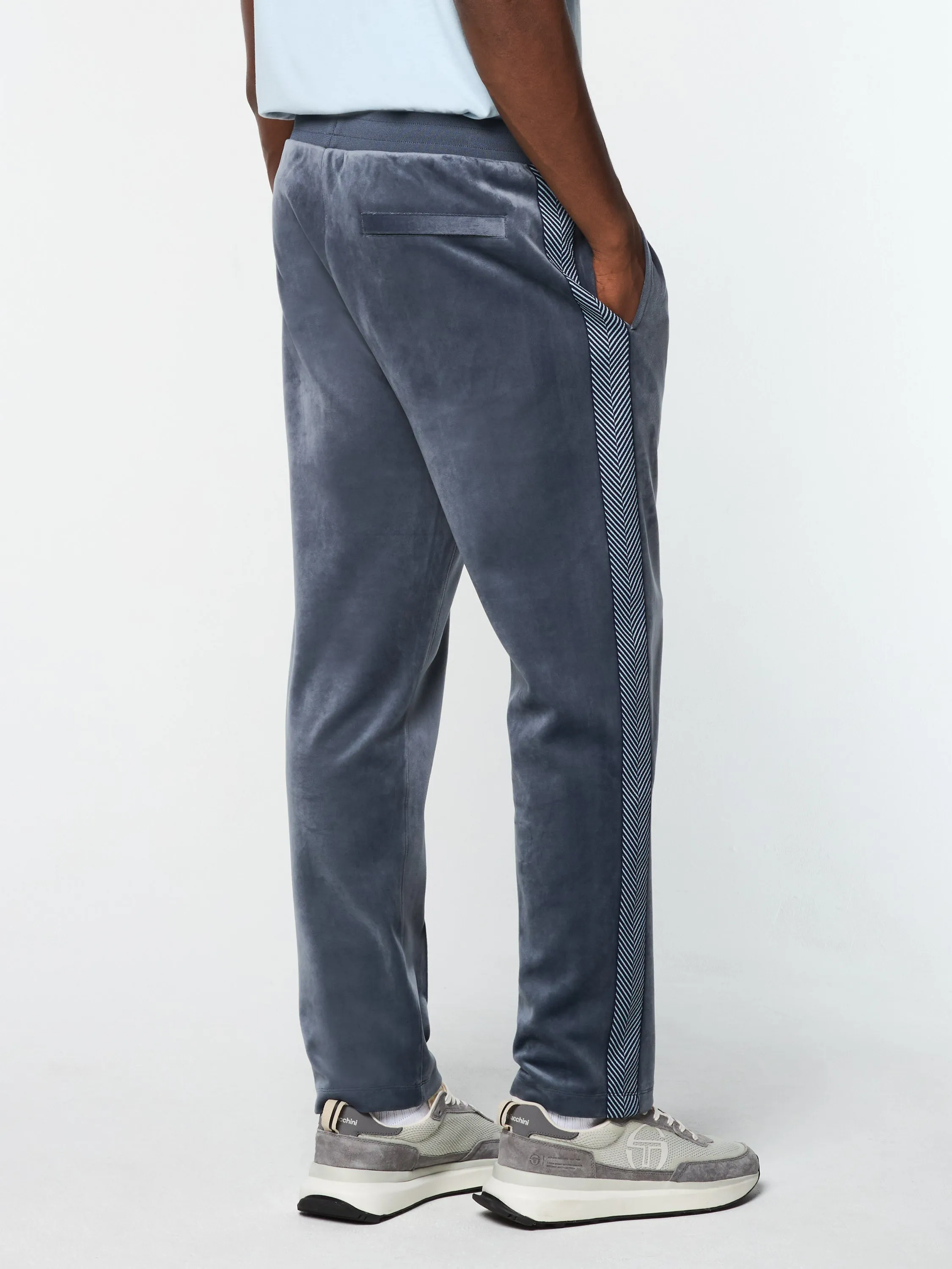 Maglia Velour Track Pant- Grisaille