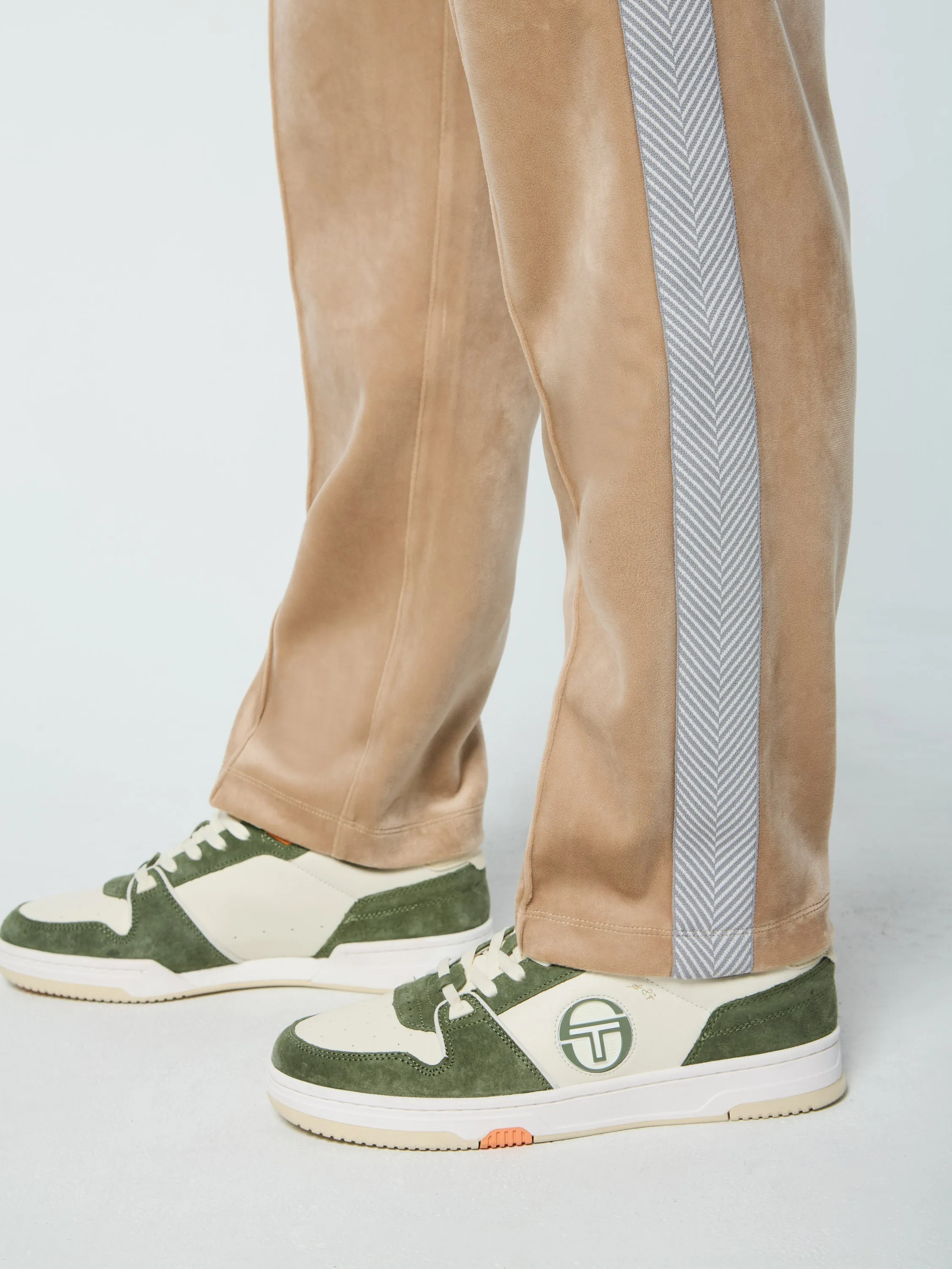 Maglia Velour Track Pant- Humus