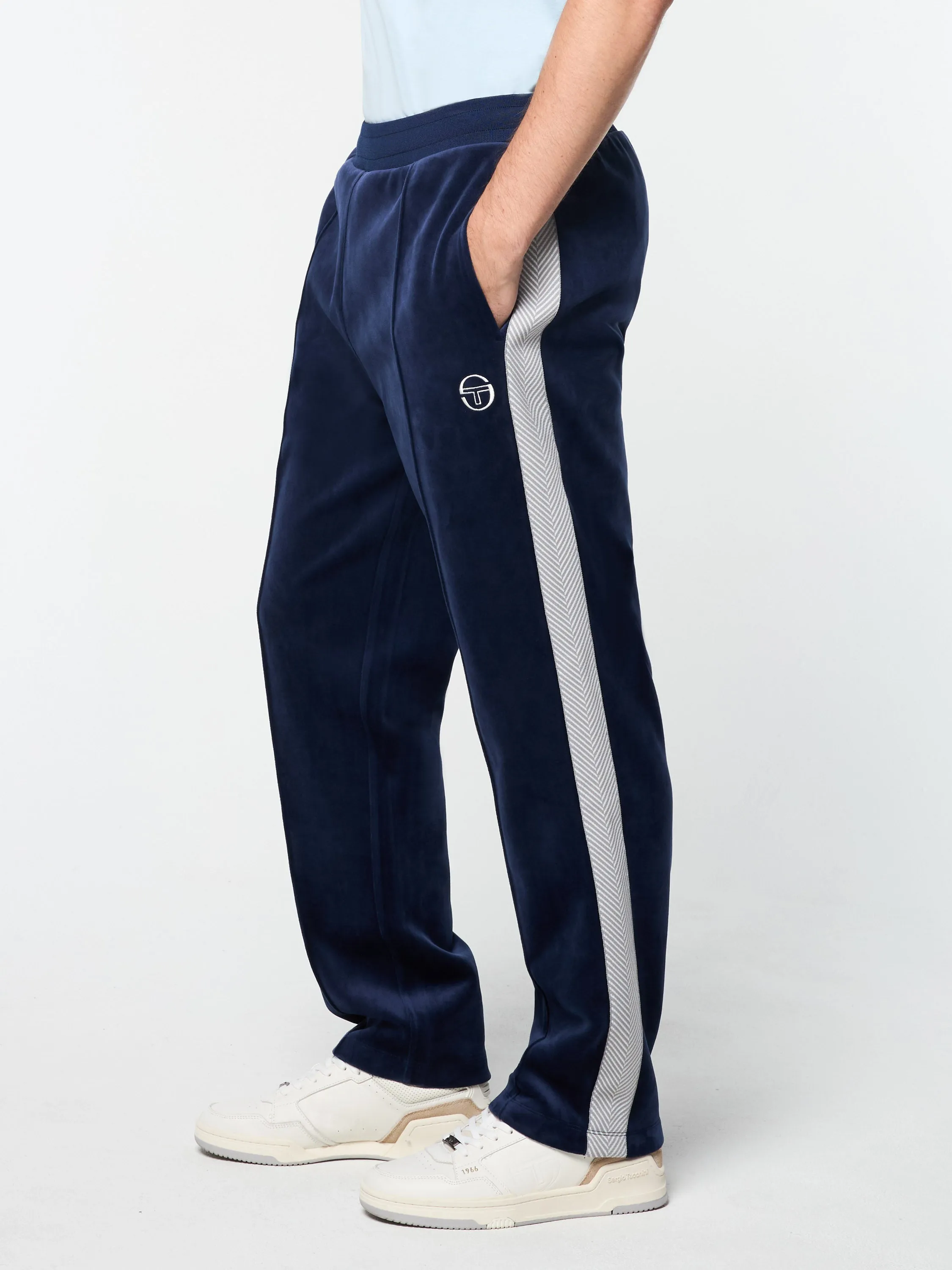 Maglia Velour Track Pant- Maritime Blue