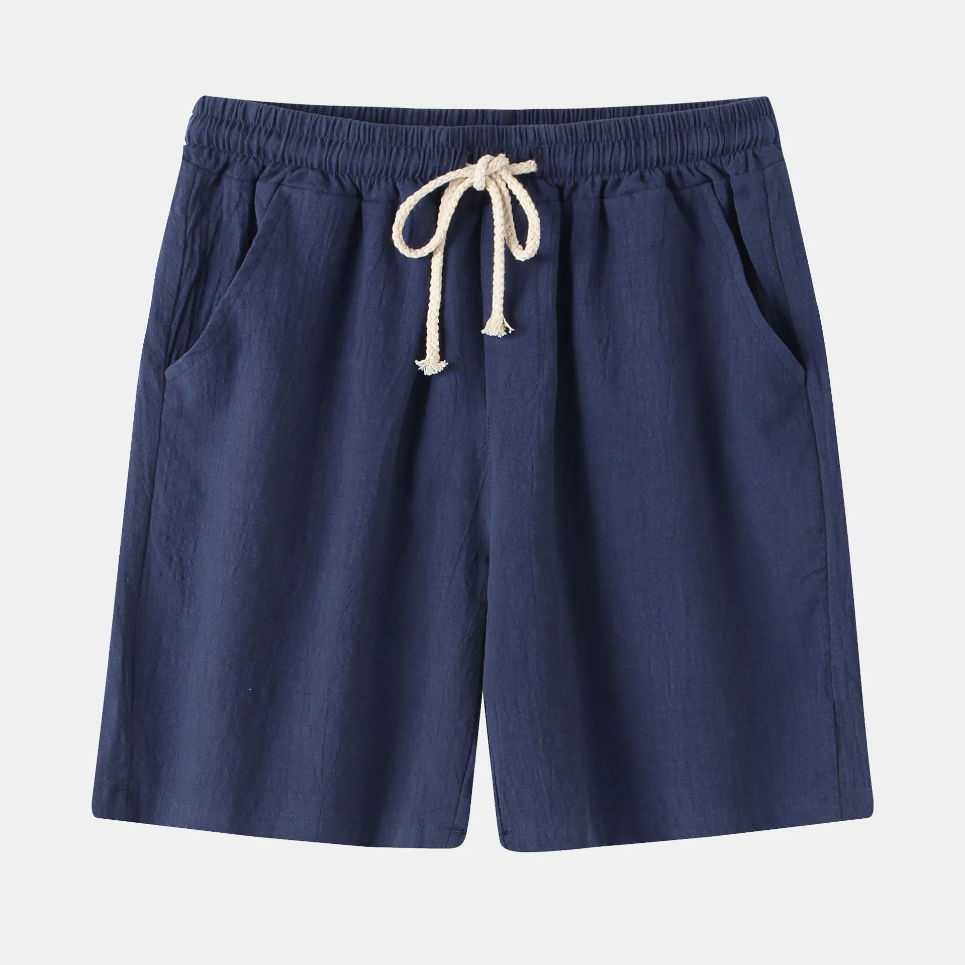 MEN'S COTTON AND LINEN BEACH SHORTS