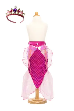 Mermaid Glimmer Skirt w/Tiara, Pink, Size 5-6