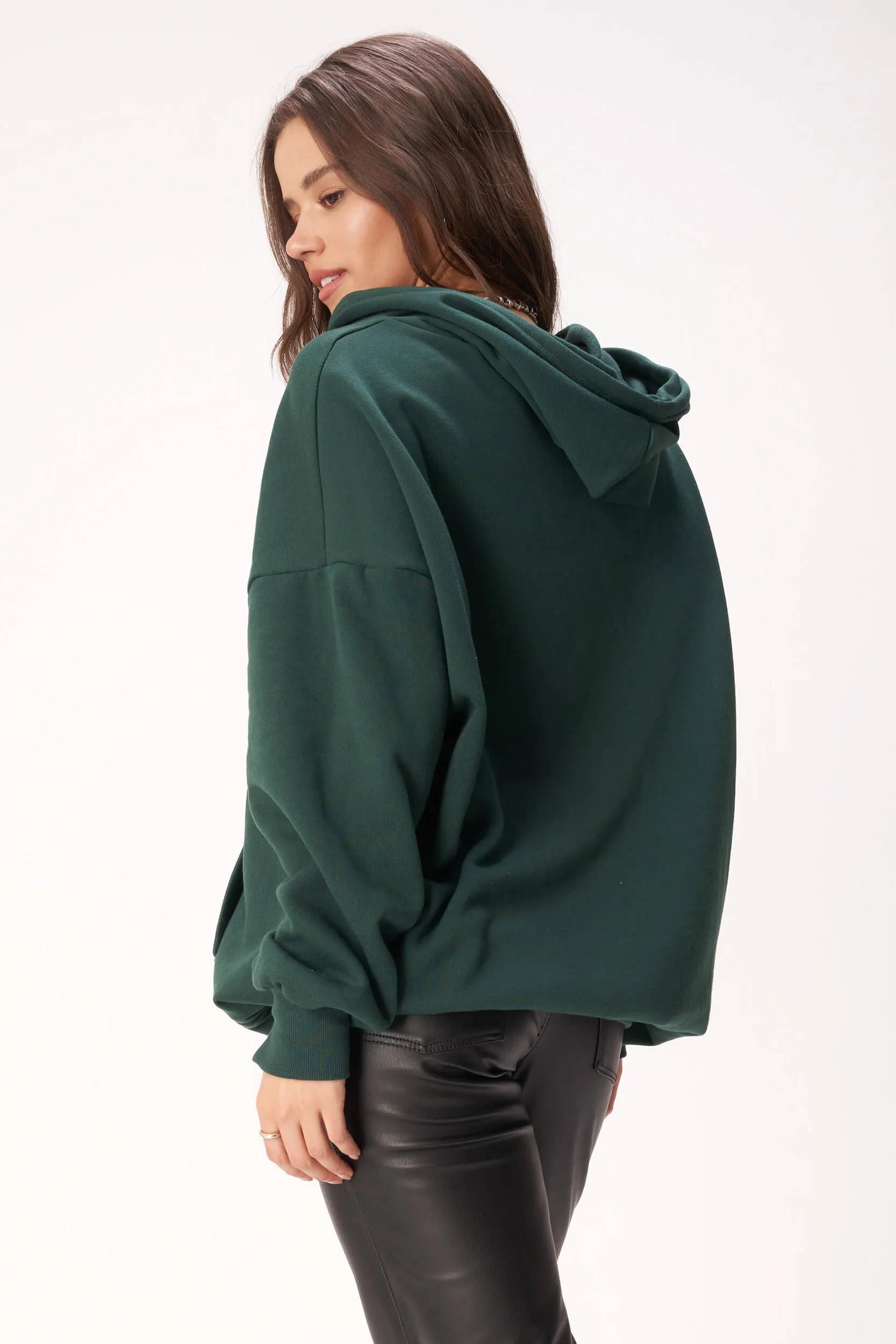 Nahla Oversized Hoodie - Midnight Emerald