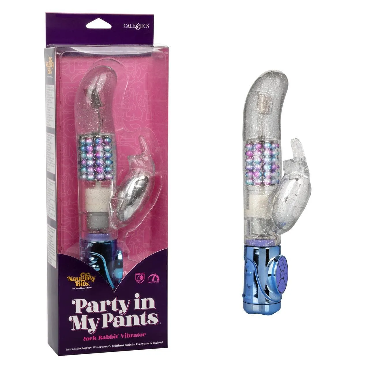 Naughty Bits Party in my Pants Jack Rabbit Rotating and Gyrating Vibrator with LED Lights