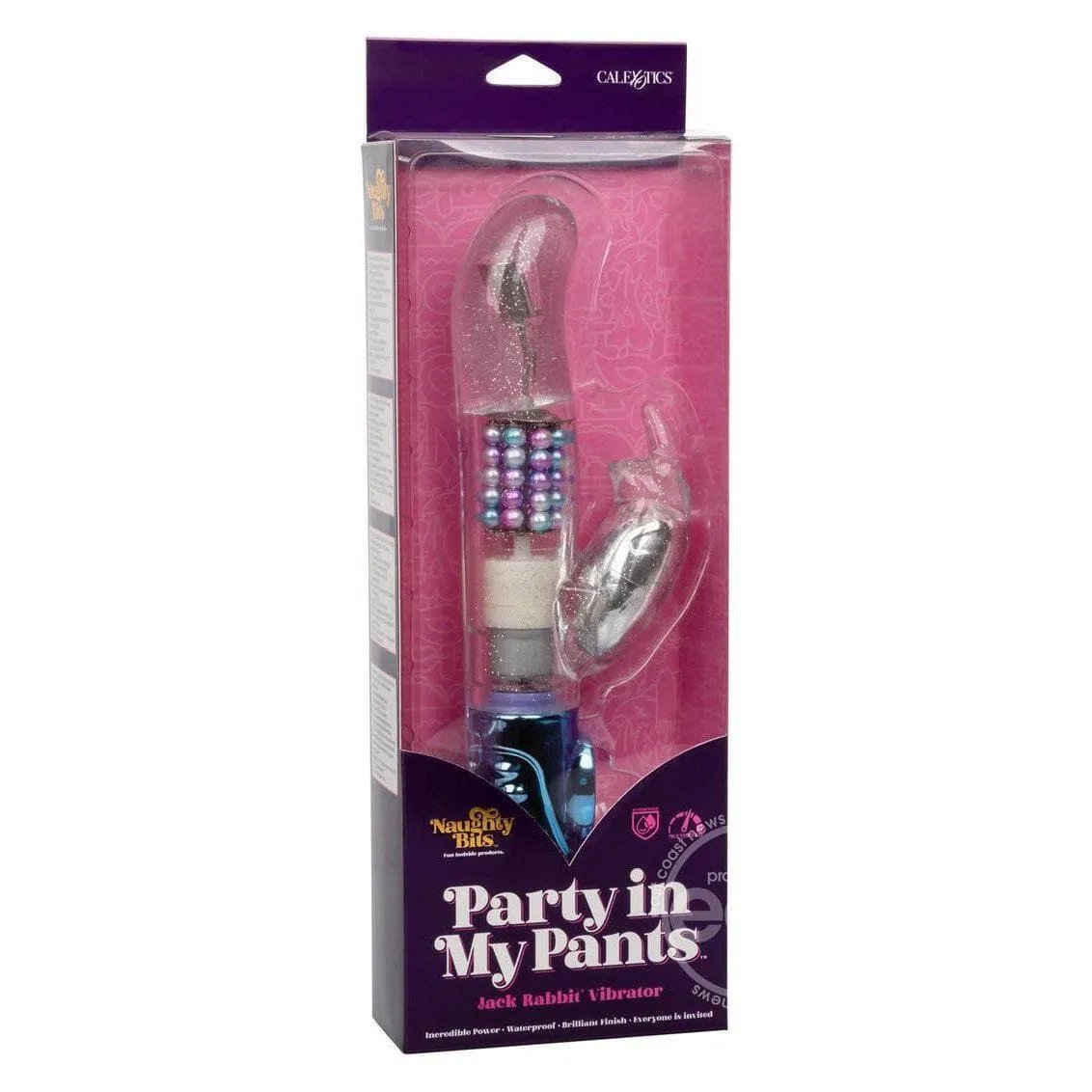 Naughty Bits Party in my Pants Jack Rabbit Rotating and Gyrating Vibrator with LED Lights