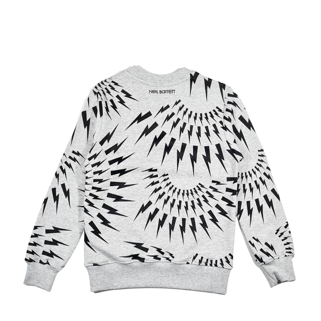 Neil Barrett Kids Grey Thunderbolt Print Sweatshirt