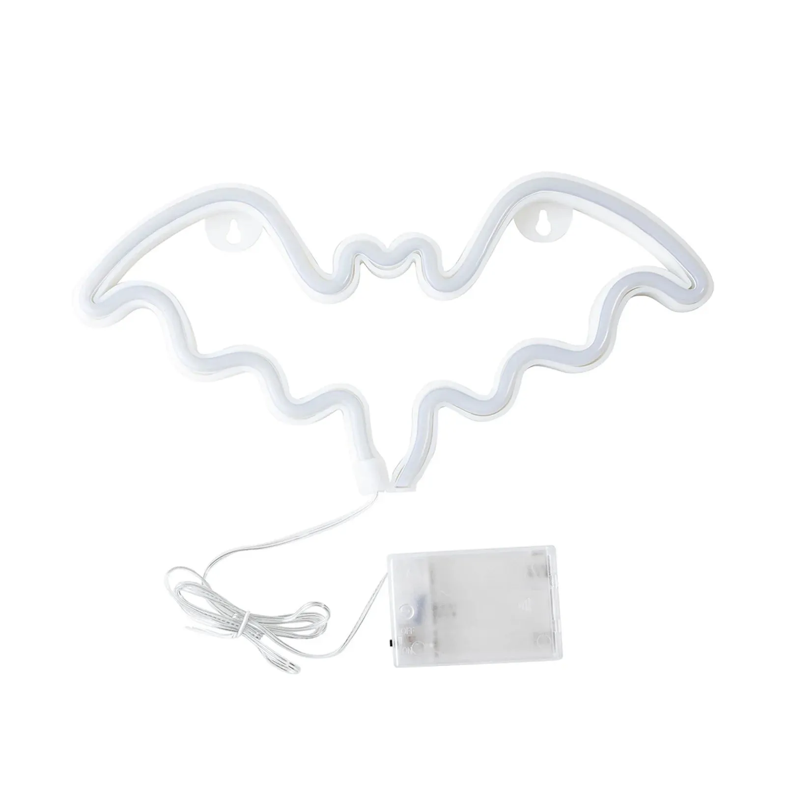 Neon Bat Shaped Wall Hanging Lamp Halloween Bedroom Home Party Bar Decoration Halloween Decorations