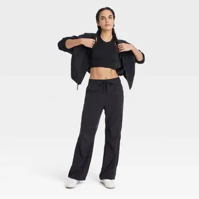 New - JoyLab Women's Mid-Rise Parachute Pants Relaxed Fit Casual Activewear