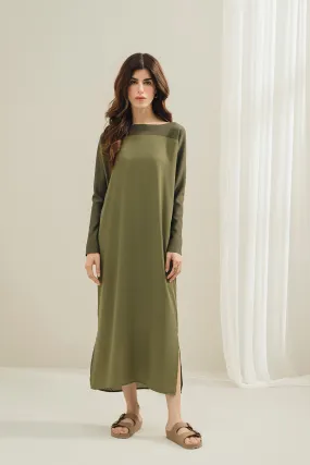 Olive Batwing Dress