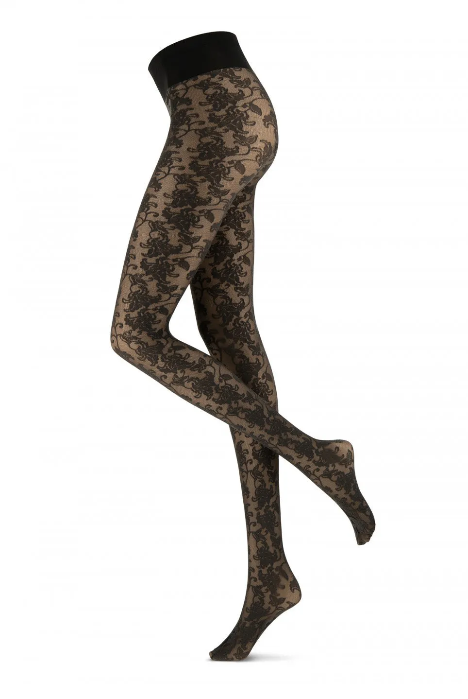 Oroblu Bicolor Flower Lace Sheer Tights