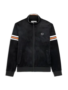 Ostuni Velour Track Jacket- Black Beauty