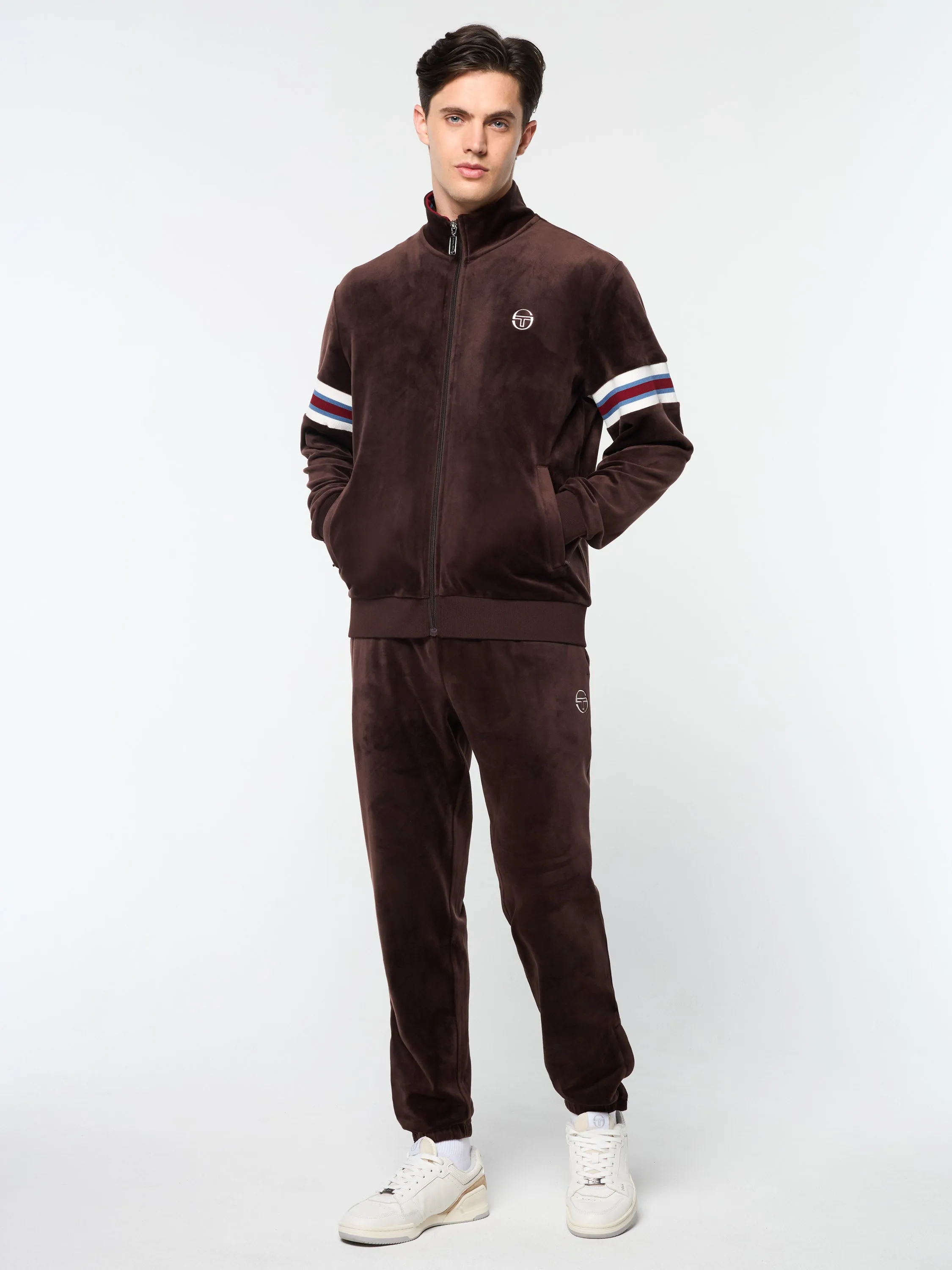 Ostuni Velour Track Jacket- Java