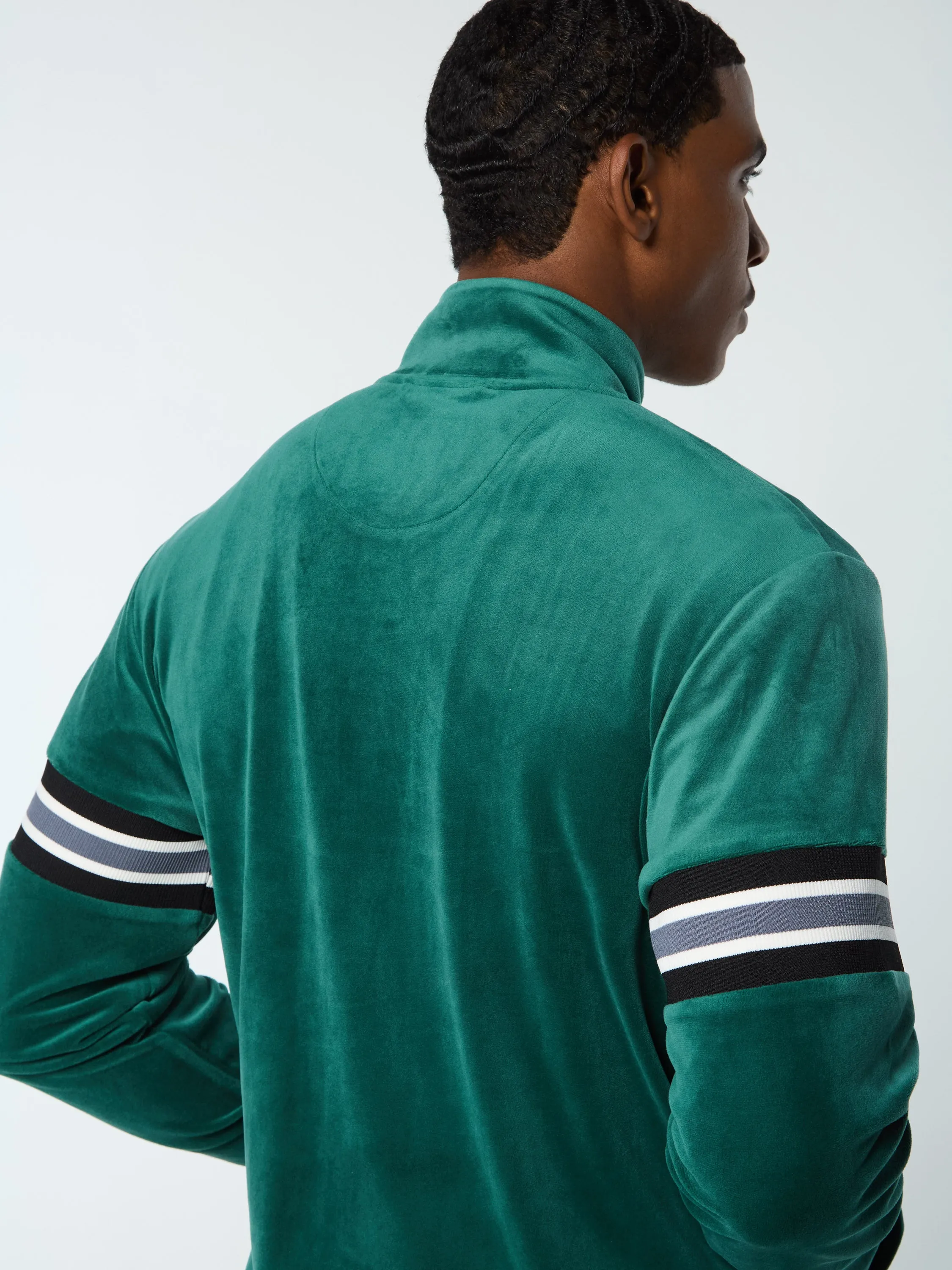 Ostuni Velour Track Jacket- Rainforest