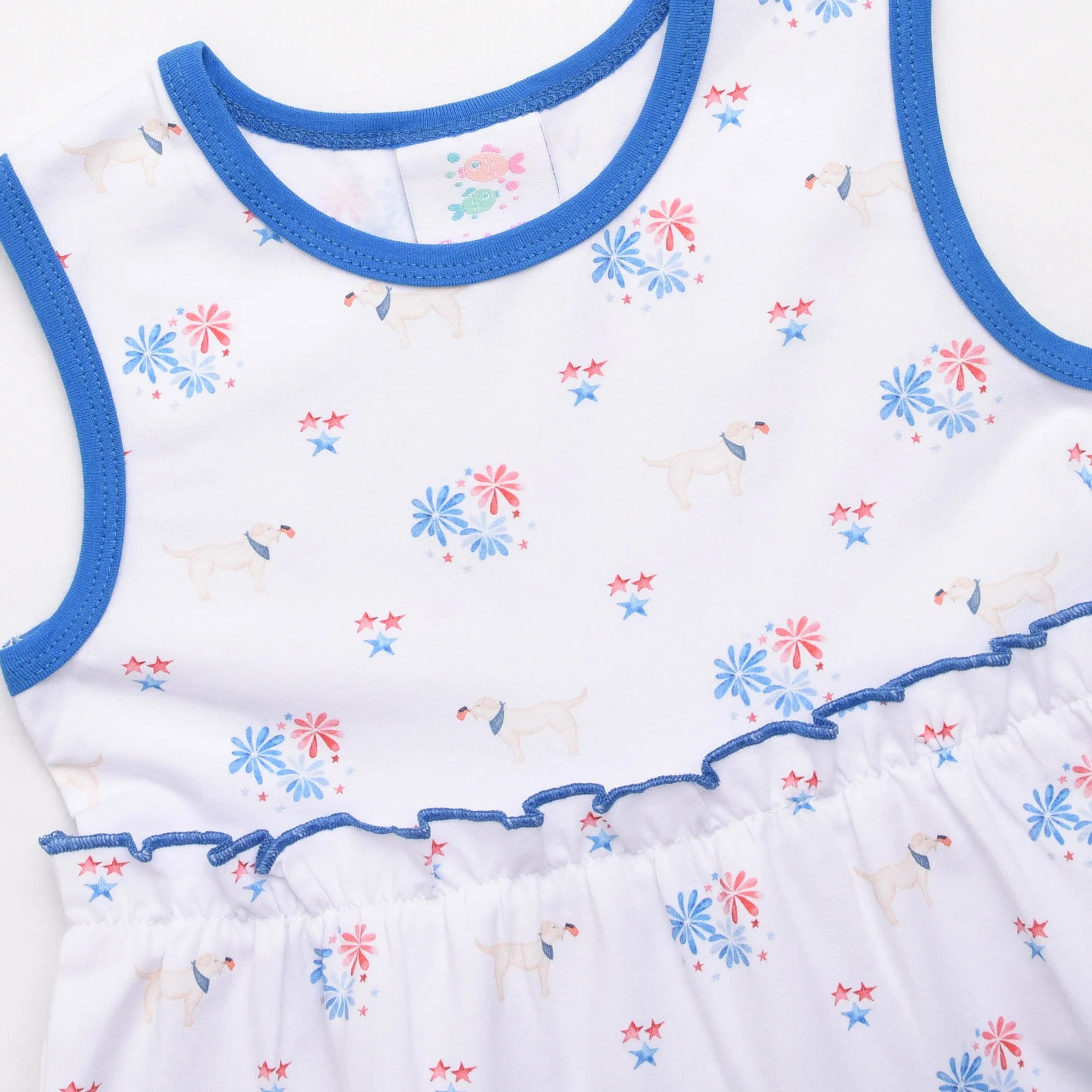 Paws-itively Patriotic Dress, Blue