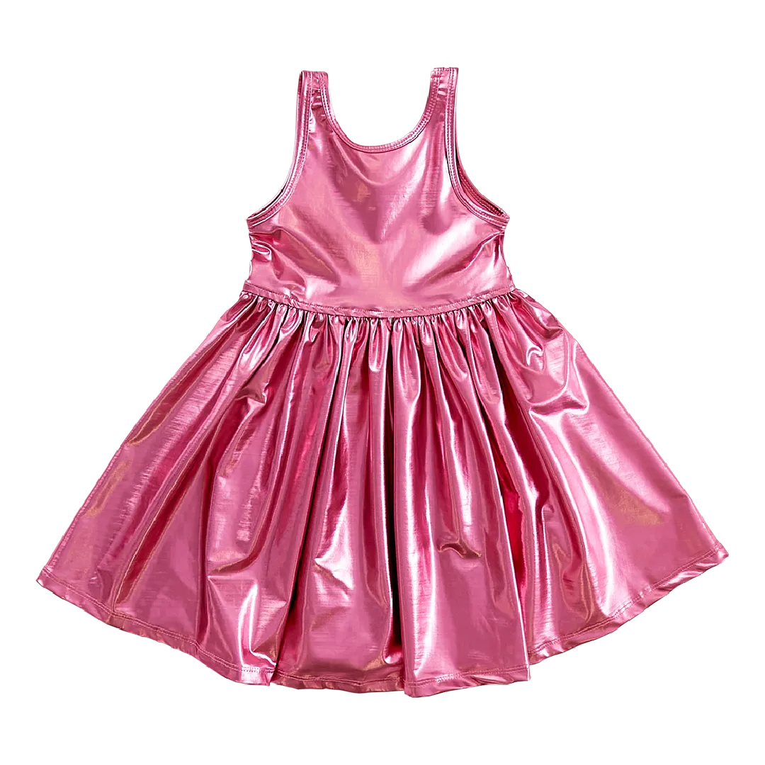 Pink Chicken Liza Lame Dress - Rose