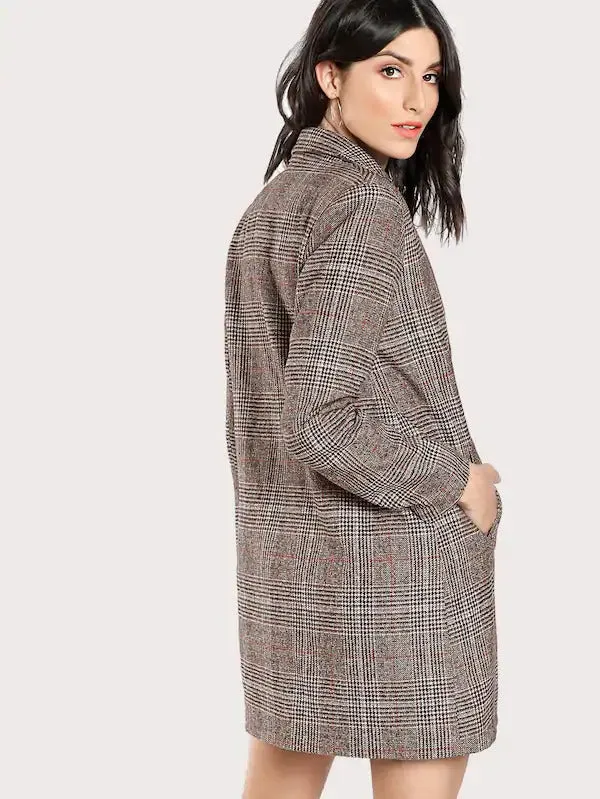 Plaid Boxy Coat