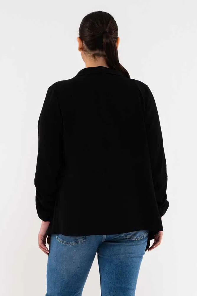 Plus Blazer in Black by Blu Pepper