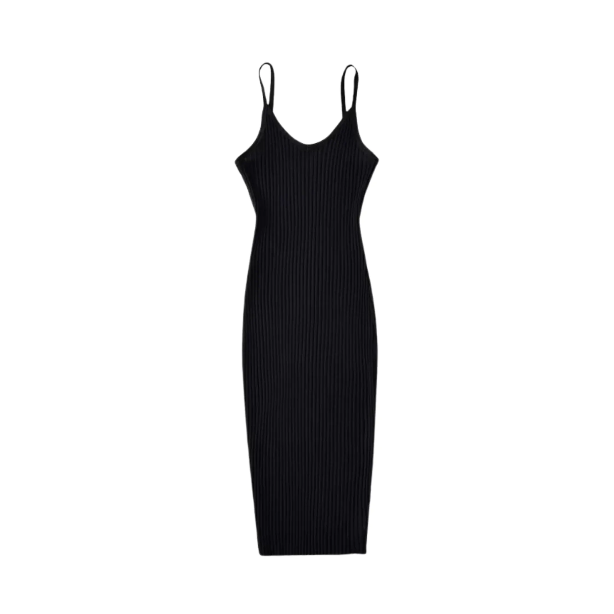 Pre Order:  Sleeveless Ribbed Knitted Midi Dress