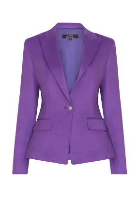 Purple Wool Blazer Jacket - Inez