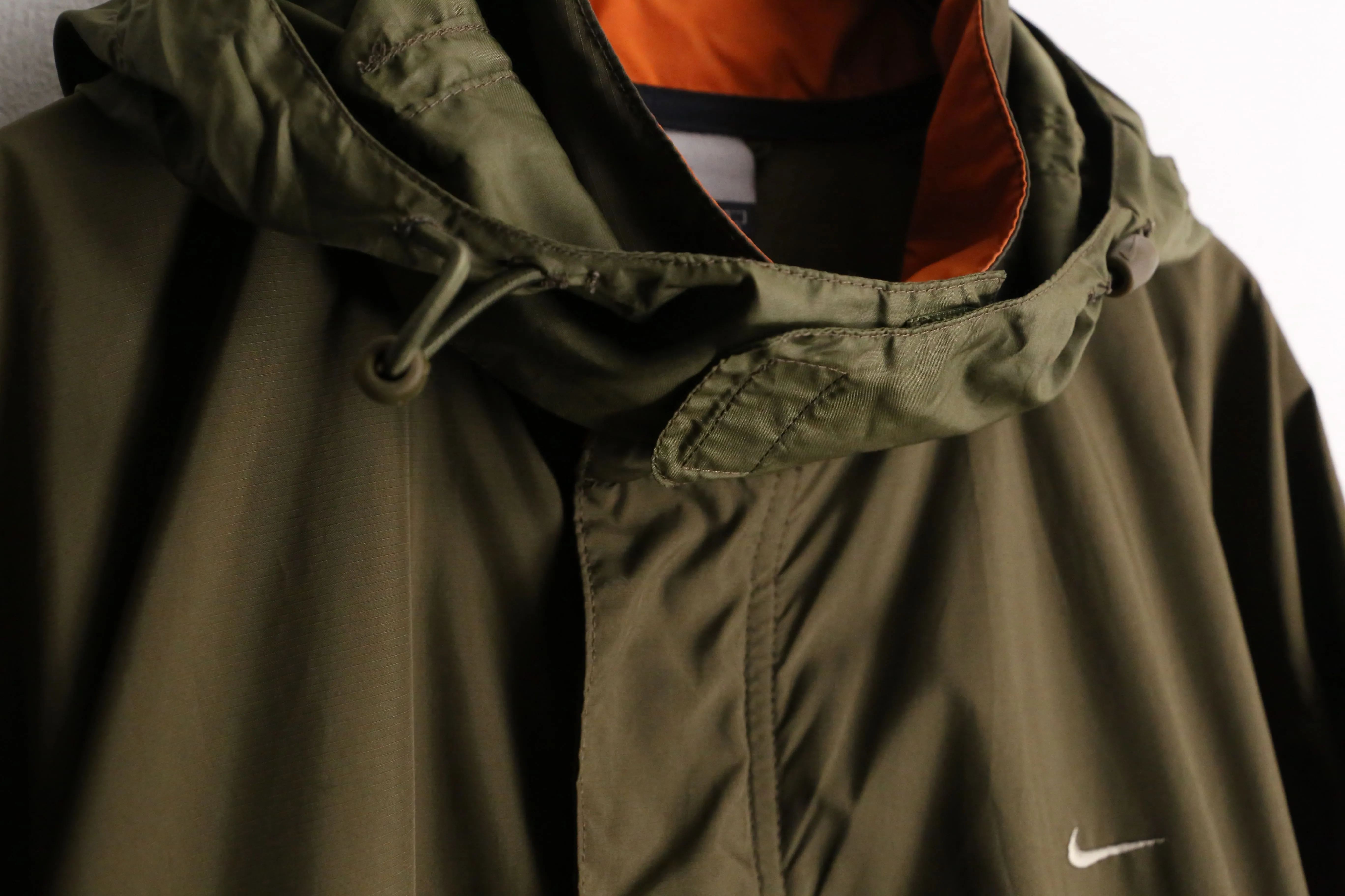 "NIKE" khaki color nylon track jacket