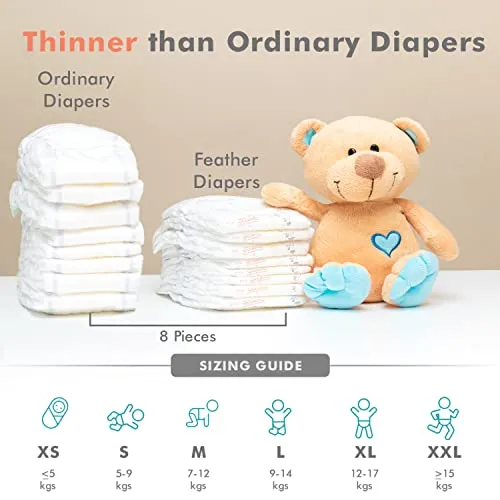 R for Rabbit Large L Size Premium Feather Diaper for Baby 9 to 14 kgs (70 Pack Offer)