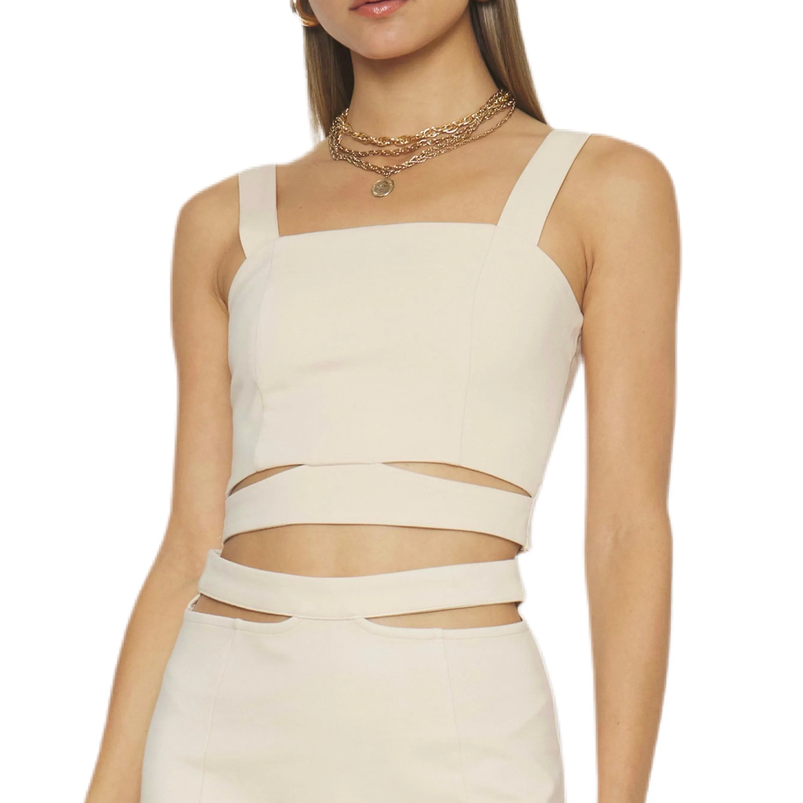 Rachie Crop Top - Nude.