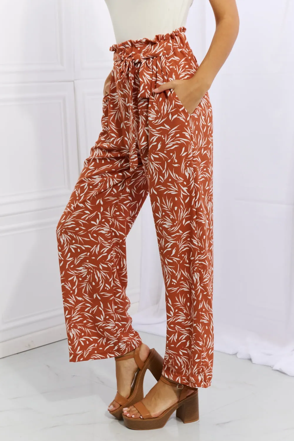 Right Angle Geometric Printed Pants